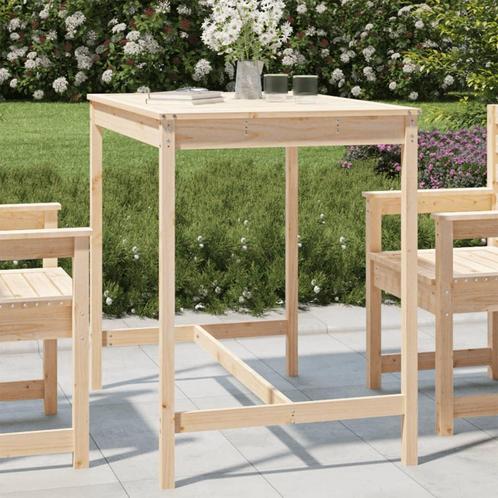 vidaXL Table de jardin 121x82,5x110 cm bois massif de, Jardin & Terrasse, Ensembles de jardin, Neuf, Envoi