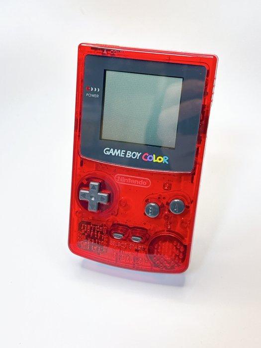 Nintendo - Nintendo Game Boy Color Clear Red Custom Console, Games en Spelcomputers, Spelcomputers | Overige Accessoires