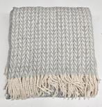 PLAID Exclusief in katoen grijs en wit - 200x150 cm - Deken,