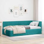 vidaXL Hoek Bed Frame met hoofdeinde Turquoise 100 cm x 200, Verzenden