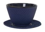 Teacup 12cl + round plate Arare, nightblue, Hobby & Loisirs créatifs, Sachets de thé