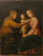 Italian School (XVII) - Hl. Anna mit Maria und dem Jesuskind, Antiek en Kunst