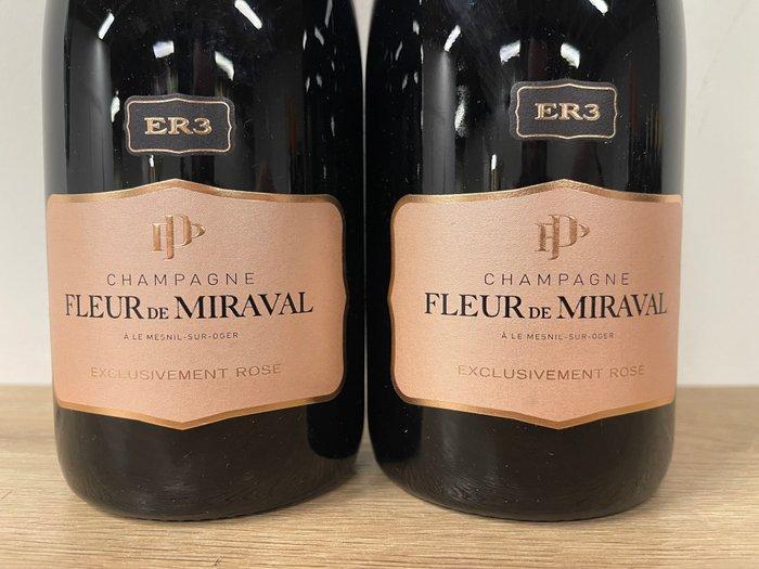 Fleur de Miraval, Exclusivement Rose ER3 - Champagne - 2, Verzamelen, Wijnen