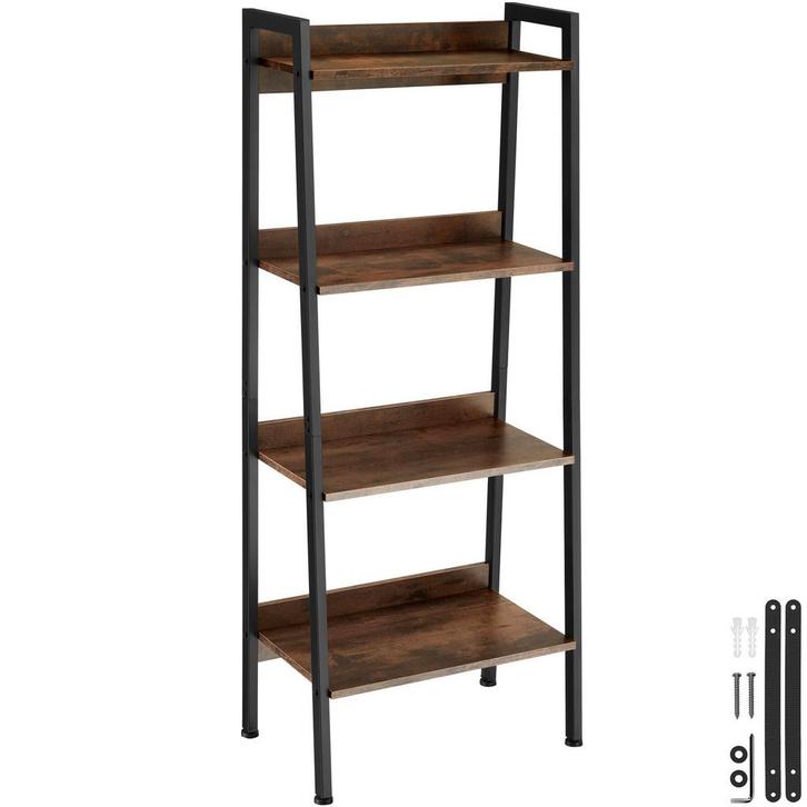 tectake Wandrek - 57,5 x 34 x 138 cm, Industrieel hout donke, Huis en Inrichting, Overige Huis en Inrichting, Verzenden