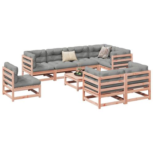 vidaXL Salon de jardin 9 pcs avec coussins sapin de, Jardin & Terrasse, Ensembles de jardin, Salons de jardin, Neuf, Envoi