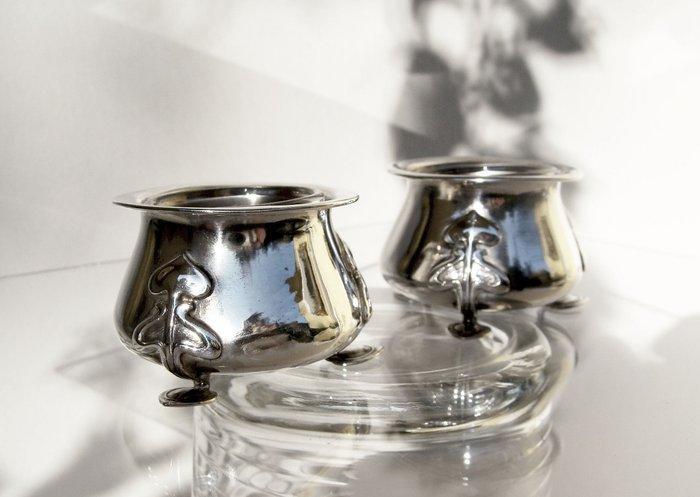 James Fenton & Co. - Zoutvat (2) - Birmingham 1908, Antiek en Kunst, Antiek | Zilver en Goud