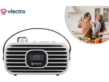 Vlectro - DAB+ radio met Bluetooth en alarmklok - DAB+ radio, Huis en Inrichting, Verzenden, Nieuw