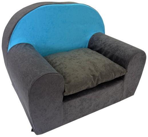 Kinderfauteuil - peuterstoel - 60x40x45 cm - grijs blauw, Kinderen en Baby's, Kinderkamer | Tafels en Stoelen, Nieuw, Ophalen of Verzenden