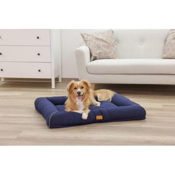 Knuffelbed jerome, donkerbl./cognac, 75x60x10 cm - kerbl