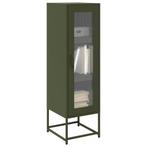 vidaXL Hoge kast 36x39x123 cm koudgewalst staal olijfgroen, Huis en Inrichting, Verzenden, Nieuw