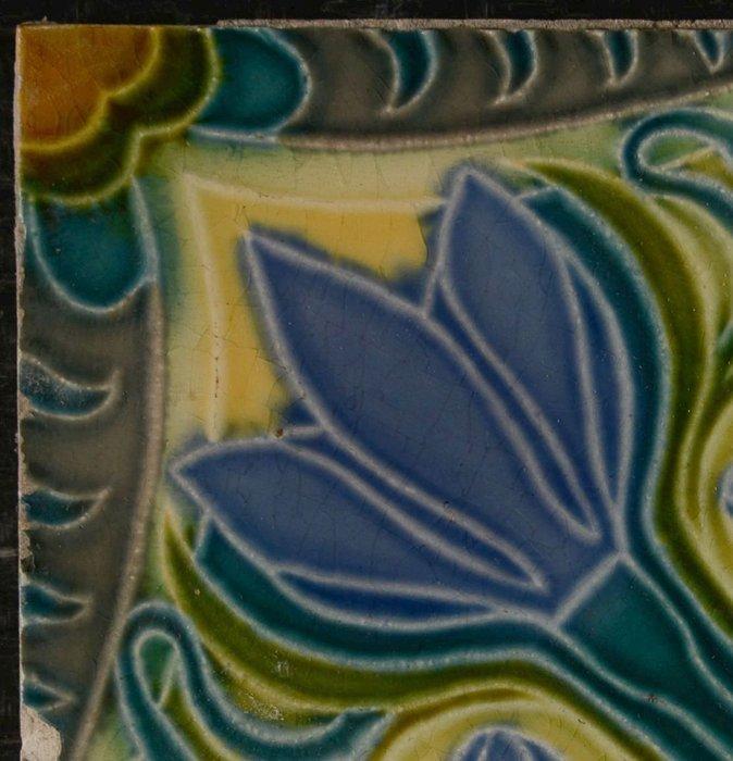 Jugendstil Tegel - Floraal - Manufactures Céramiques, Antiquités & Art, Antiquités | Verre & Cristal