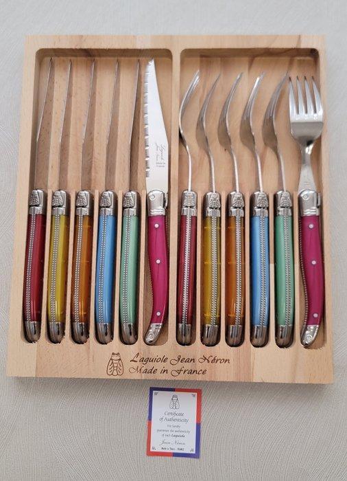 Laguiole - Jean Néron - Bestekset (12) - Staal, Bakeliet -, Antiek en Kunst, Antiek | Meubels | Tafels