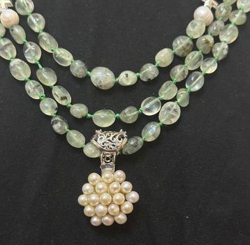 Collier de Perite Naturelle avec Flor de la vida, perles