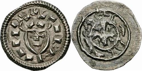 1095-1116 Ungarn Koloman Denar Calman Rex Koenigskopf Kre..., Postzegels en Munten, Munten | Europa | Niet-Euromunten, België