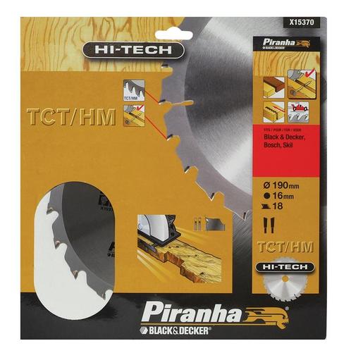Piranha – Cirkelzaagblad – TCT/HM – 190x16mm (18) - X1, Bricolage & Construction, Outillage | Scies mécaniques, Envoi