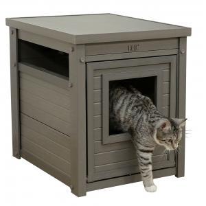 Eco kattenkast daffy, grijs, 47 x 60 x 56 cm - kerbl, Animaux & Accessoires, Accessoires pour chats