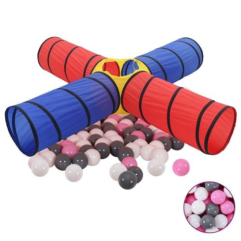 vidaXL Kinderspeeltunnel met 250 ballen meerkleurig, Kinderen en Baby's, Speelgoed | Buiten | Speeltoestellen, Nieuw, Verzenden