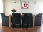 Set van 6 leren eetkamerfauteuils - met armleuning en, Huis en Inrichting, Stoelen, Overige kleuren, Nieuw, Leer, Ophalen of Verzenden