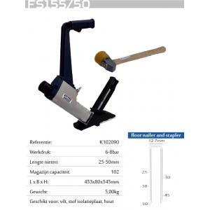 Kitpro basso fs155/50 tacker nietpistool op perslucht voor, Doe-het-zelf en Bouw, Gereedschap | Overige machines