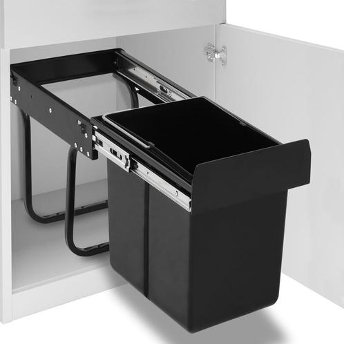 vidaXL Inbouwprullenbak uittrekbaar soft-close 20 L, Huis en Inrichting, Woonaccessoires | Prullenbakken, Nieuw, Verzenden