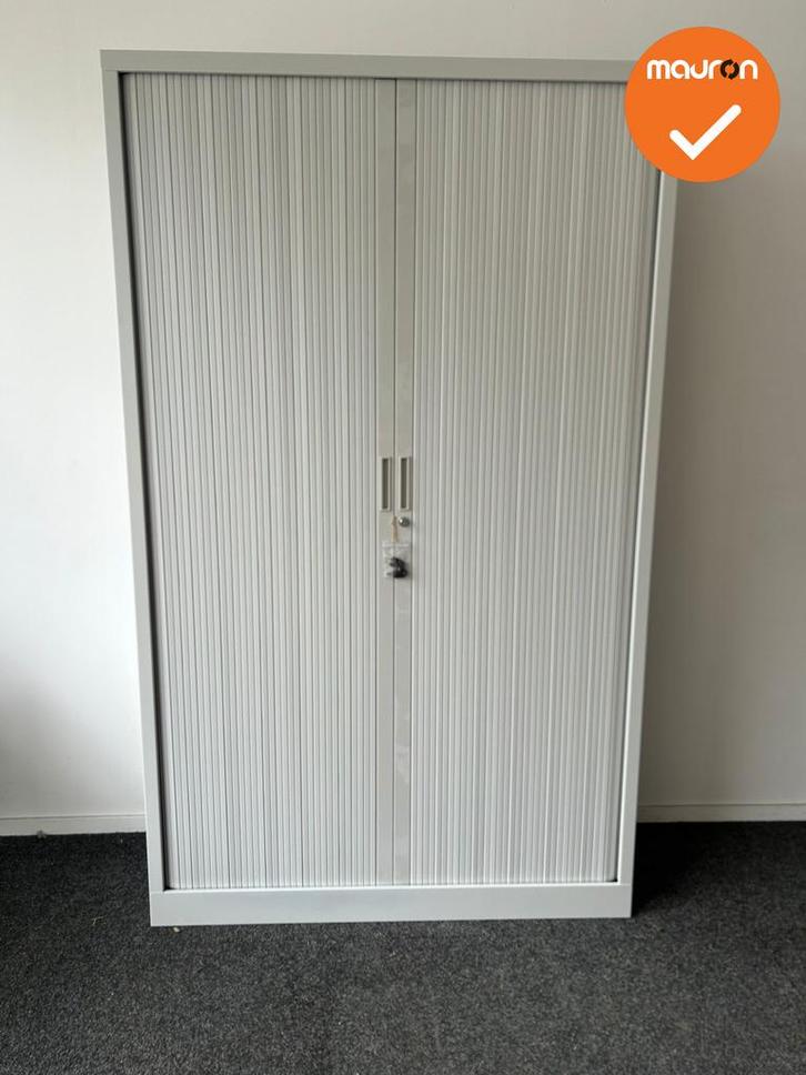 Robberechtse roldeurkast - 198x120x45cm - Lichtgrijs - inclu, Zakelijke goederen, Kantoor en Winkelinrichting | Kantoormeubilair en Inrichting