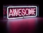 Neon Sign - Awesome - Lamp - Glas