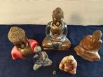 Beeldje, Buddha - 20.5 cm - Suar, Antiek en Kunst