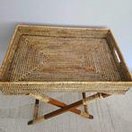 Bijzettafel - Butlertray - Hout en Riet