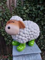 Beeld, funny lamb with green rain boots - 34 cm - polyresin, Antiek en Kunst