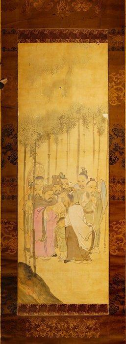 Zeven wijzen van het bamboebos - Papier - Kan Tany &, Antiek en Kunst, Antiek | Overige Antiek