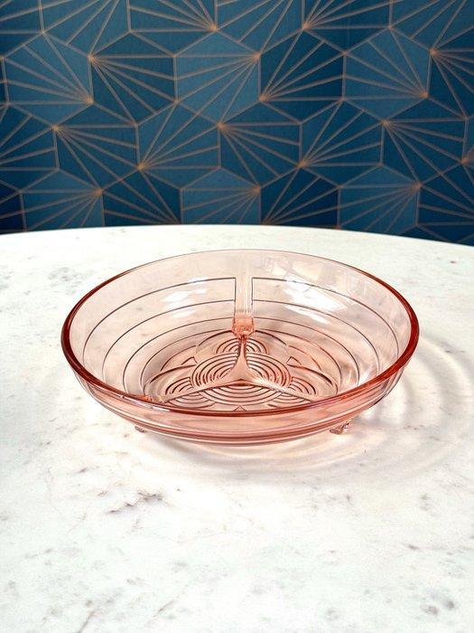 Kom - ART DECO - 1935 - «VILLENCOURT » - Glas, rozekleur, Antiek en Kunst, Curiosa en Brocante