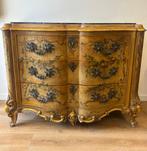 Very Fine Painted and Laquered  a Jardin Three Drawers