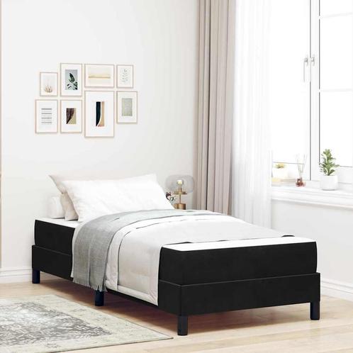 vidaXL Boxspringbed met matras Zwart 100 x 200 cm Fluweel, Huis en Inrichting, Slaapkamer | Bedden, Nieuw, Verzenden