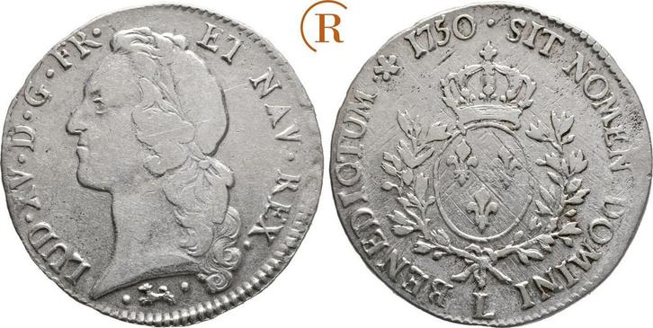 Ecu Bayonne 1750 L Frankreich: Ludwig Xv, 1715-1774:, Postzegels en Munten, Munten | Europa | Niet-Euromunten, België, Verzenden