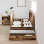 vidaXL Opbergbedframe in Oude Hout 90x200 cm, Huis en Inrichting, Verzenden, Nieuw
