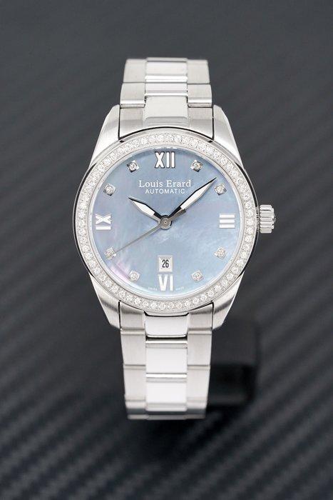 Louis Erard - Heritage Blue Mother of Pearl 70 Diamonds at, Handtassen en Accessoires, Horloges | Heren