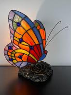 Lamp - Prachtige Glas in Lood Tiffany style vlinder, Antiek en Kunst