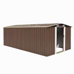 vidaXL Tuinschuur 257x489x181 cm metaal bruin, Tuin en Terras, Verzenden, Nieuw