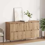 vidaXL Dressoirs 2 pcs artisanaal eikenkleurig 120 x 35 x 70, Huis en Inrichting, Verzenden, Nieuw