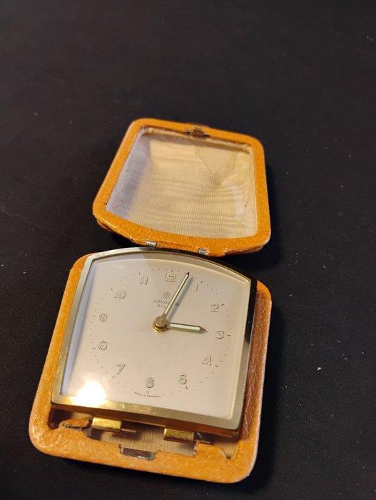 Klok - Junghans - Metaal, Leder - 1970-1980 - Reiswekker, Antiquités & Art, Curiosités & Brocante