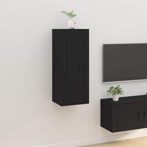 vidaXL Tv-wandmeubel 40x34,5x100 cm zwart, Huis en Inrichting, Kasten |Televisiemeubels, Nieuw, Verzenden