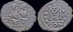 565-578ad Byzantine Justin Ii Sophia Ae follis Large M Brons, Postzegels en Munten, Munten en Bankbiljetten | Verzamelingen, Verzenden