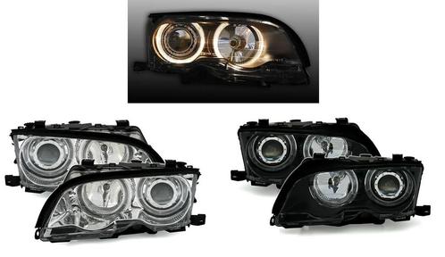 Xenon Look Koplampen met Angel Eyes voor BMW 3 Serie E46, Auto diversen, Tuning en Styling, Ophalen of Verzenden