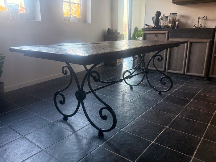 Eettafel - Hout, Smeedijzer, Antiek en Kunst, Curiosa en Brocante