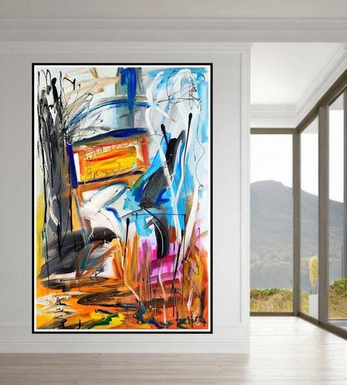 Luc Mora - Reflection of the lake - XXL, Antiek en Kunst, Kunst | Schilderijen | Modern