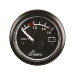 Bieden: Wema 0-16V battery volt meter display black - 110330, Watersport en Boten, Bootonderdelen, Ophalen of Verzenden, Nieuw