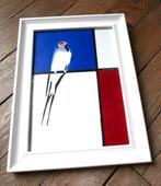 Jos Verheugen - Free after Mondrian, with Swallow (A187,, Antiek en Kunst, Kunst | Schilderijen | Modern