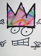 Ziegler T (XX-XXI) - My Kid Just Ruined My Basquiat II (rose, Antiquités & Art, Art | Peinture | Moderne