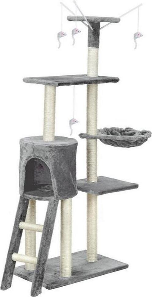 Krabpaal kattenboom XXL 135 x 97 x 55 cm grijs, Dieren en Toebehoren, Krabmeubelen, Nieuw, Ophalen of Verzenden