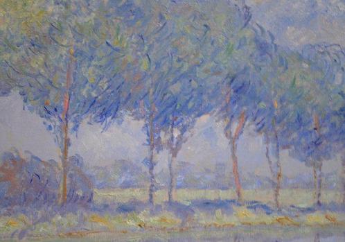 Chris van Dijk (1952) - Impressionist  Canal de Bourgogne, Antiek en Kunst, Kunst | Schilderijen | Klassiek